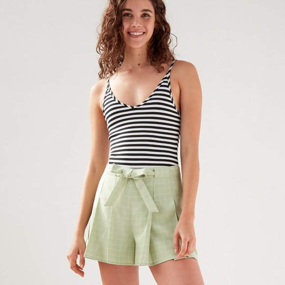 Sunday Best Tops - Aritzia Sunday Best Annie V-Neck, Thong Bodysuit